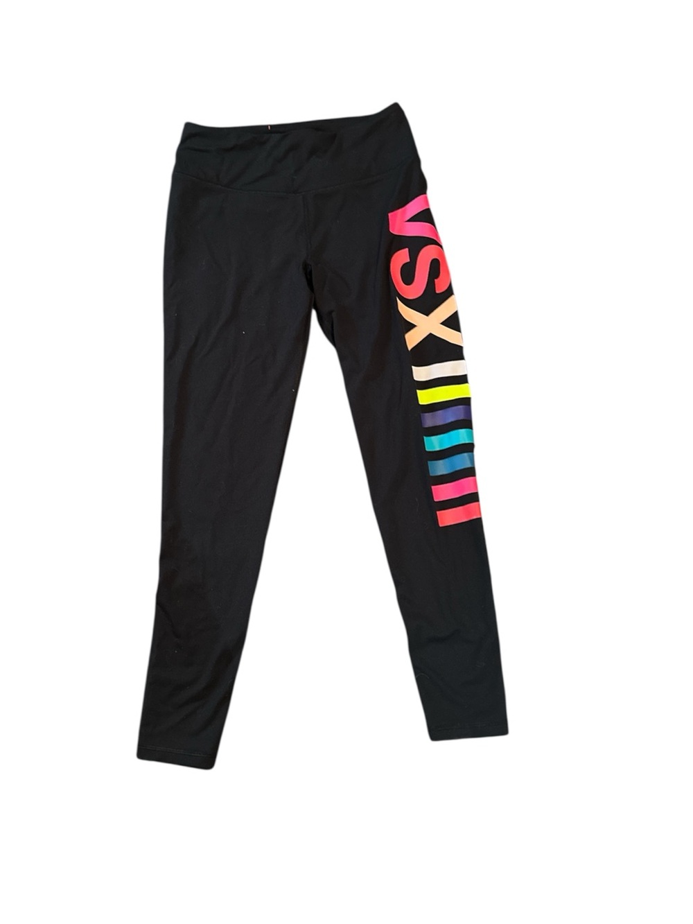 VSX Black Leggings with Rainbow Side Logo